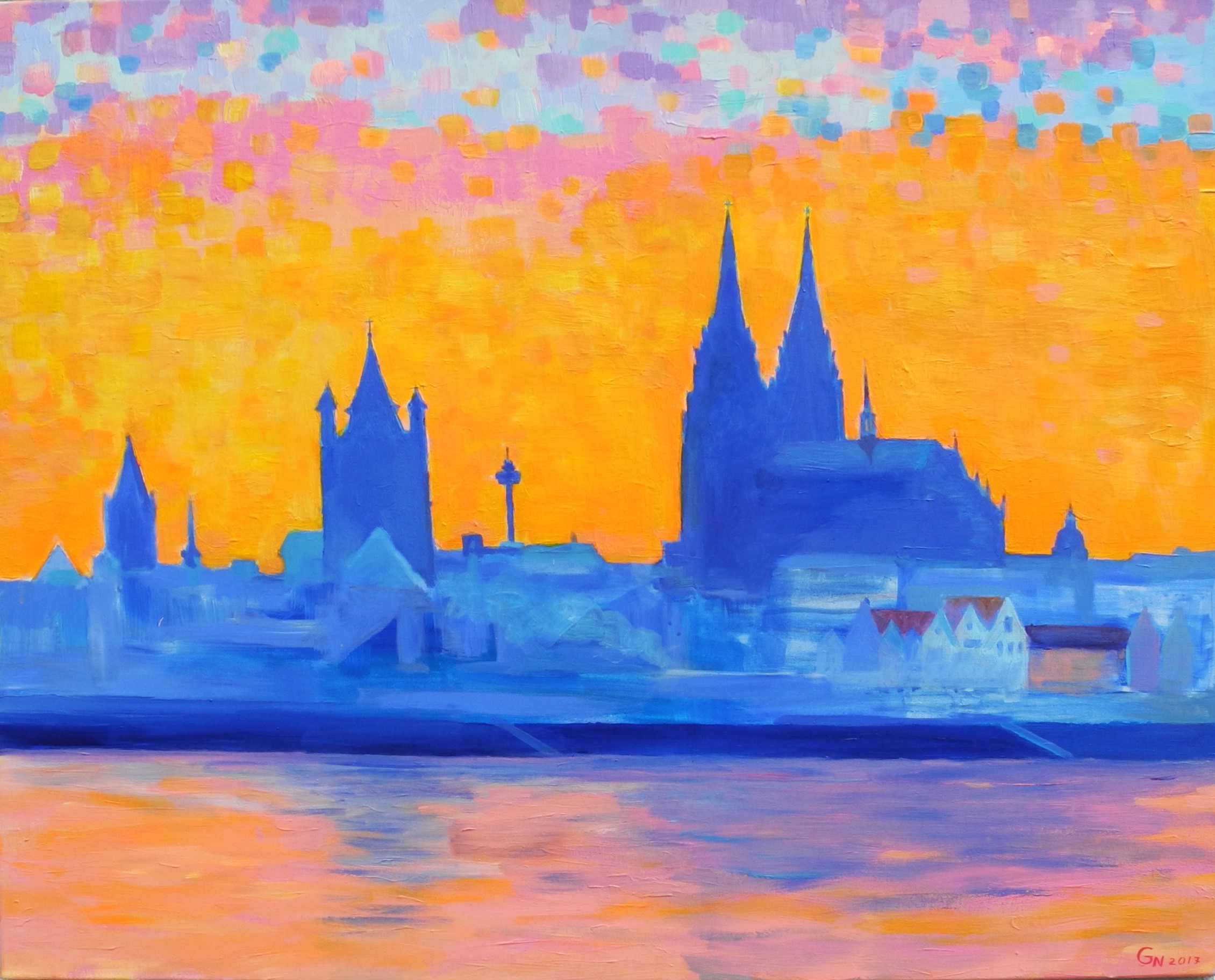 Abenddämmerung in Köln von Jonak (ehem. Generosow), Nadja
