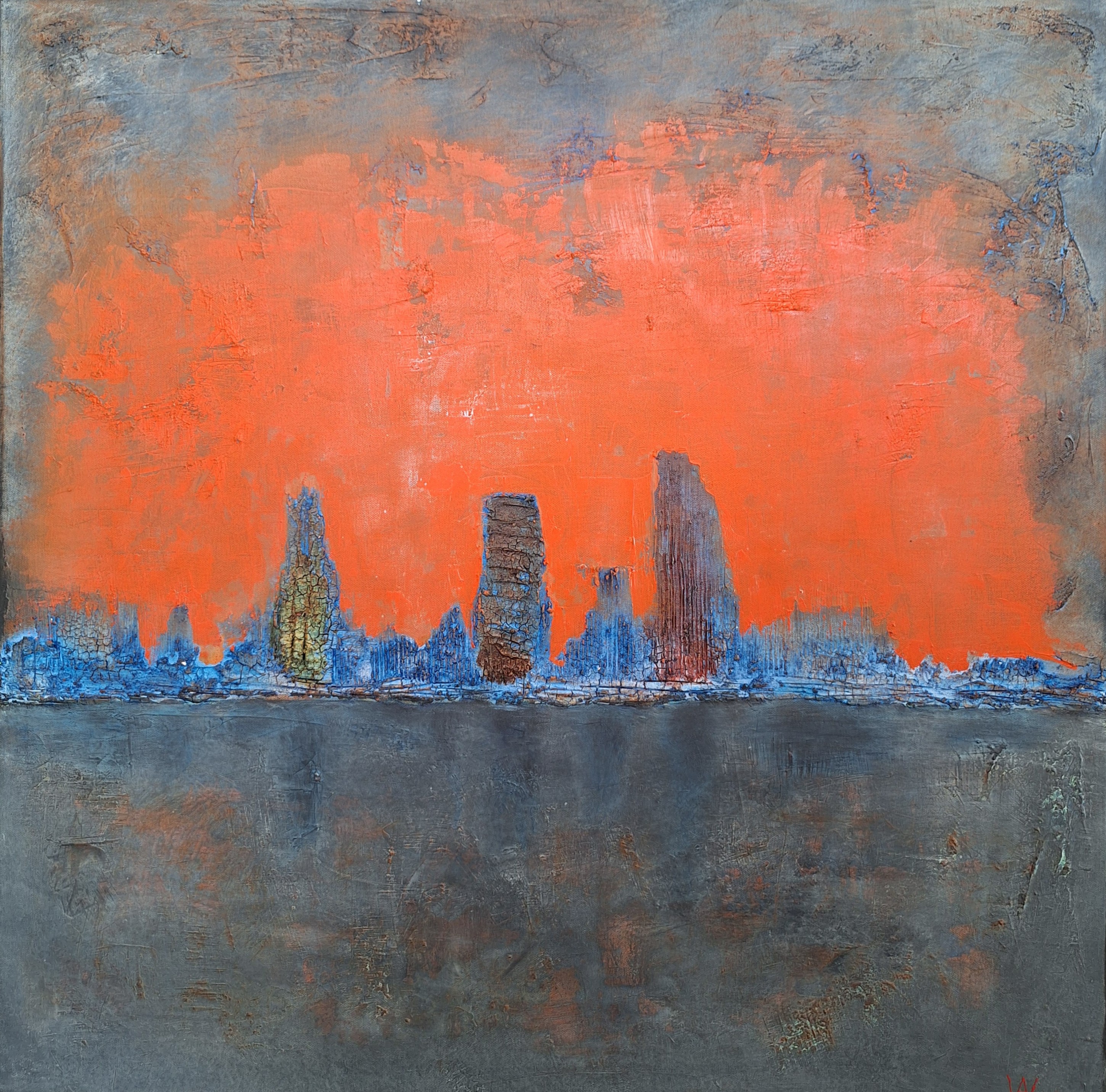 Morgenröte am Rand des Ozeans  von Walkembach, Anke